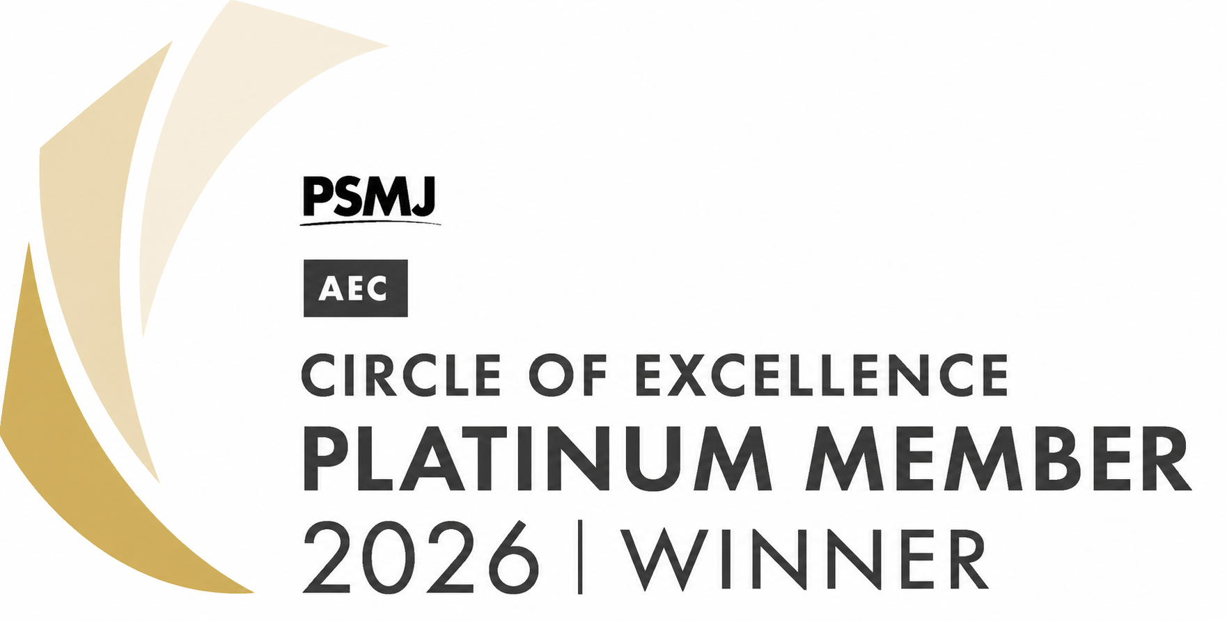 PSMJ AEC Circle of Excellence Platinum Member 2026 Winner recognition awarded to Beck Engineering.