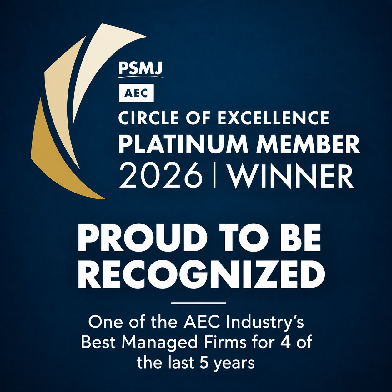 BEI recognized as a 2026 PSMJ AEC Circle of Excellence Platinum Member